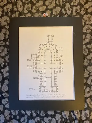Notre Dame   Masonic Freemasonry Art Print Floor Plan Mounted • $27.38