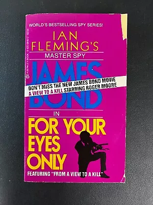  Master Spy James Bond In For Your Eyes Only  By Ian Fleming Vintage Paperback • $15