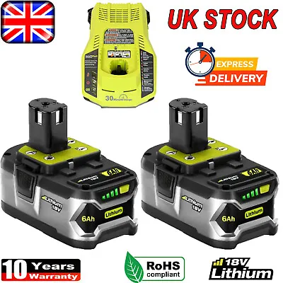 £63.99 • Buy For RYOBI P108 + 6.0Ah 18V Plus High Capacity Battery 18 Volt Lithium-ion UK