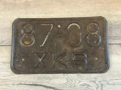 USSR SOVIET UNION LICENSE PLATE BLACK 1960s ( ХKB - Kharkiv Region UKRAINE ) • $13