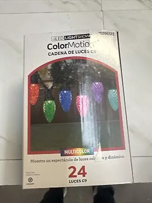 Gemmy Lightshow 24 Count 23 Ft C9 Color Motion Multicolor LED Christmas Lights  • $48.99