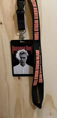 RARE 2016 Justin Bieber Purpose Music Tour Staff Photo Pass Lanyard • $64.99