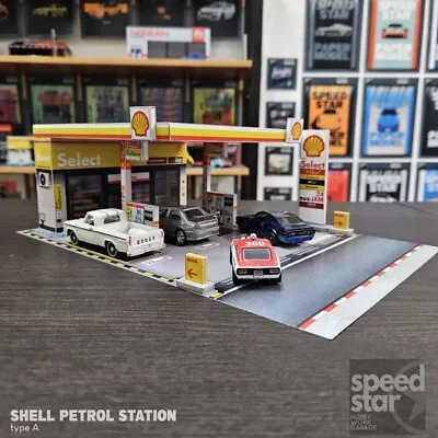 1/64 Diorama City Gas Station Model Car Garage Scene Display Model • $19.90