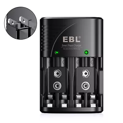 EBL Battery Charger For AA AAA 9V Ni-MH Ni-CD Rechargeable Batteries • $10.19