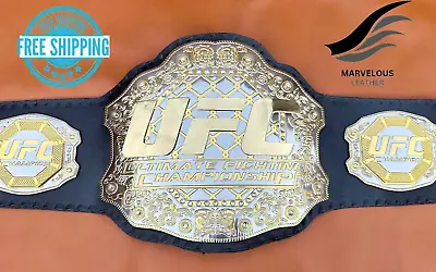 UFC ULTIMATE FIGHTING CHAMPIONSHIP TITLE REPLICA BELT 2MM Brass Dual Plate Adult • $137.98