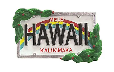 Hawaiian Christmas Ornament License Plate Mele Kalikimaka Santa Claus Hawaii NIB • $9.99