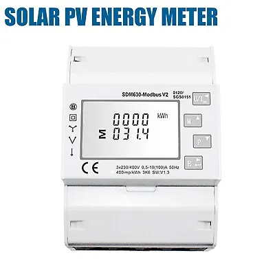 1x Solar PV Energy Meter 3 Phase 4 Wire Energy Meter Smart Meter SDM630Modbus V2 • $128.99