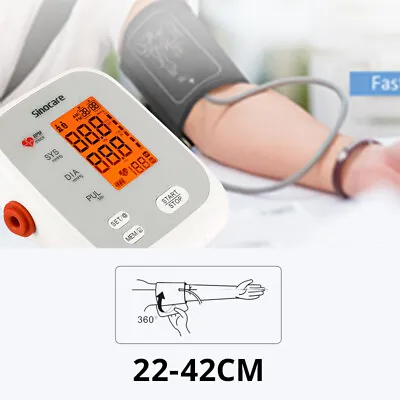 Sinocare Auto Voice Digital Blood Pressure Monitor Upper Arm BP Sphygmomanometer • $26.99