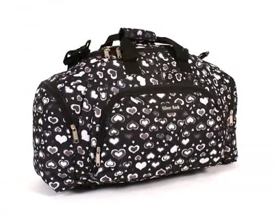 Womens Overnight Travel Holdall Ladies Hand Luggage Cabin Gym Bag Hearts  • £14.75