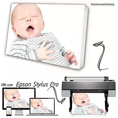 £14.95 • Buy Large Personalised Canvas Prints - Your Photo Picture Image Printed & Box Framed