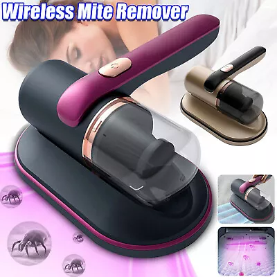 Handheld Mite Remover 10000kpa Home Bed Mattress Vacuum Sofa Cleaner UV-C USB • $44.89
