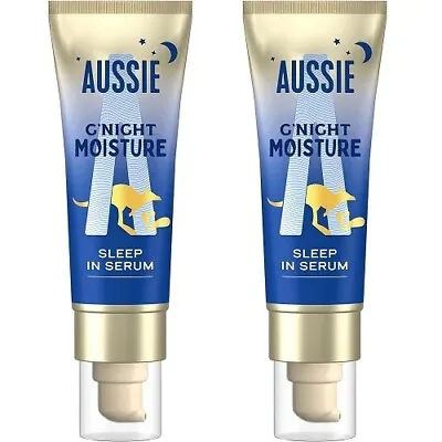 Aussie G'night Moisture Sleep In Hair Serum  For Dry Damaged Hair 70ml Pack Of 2 • £18.99