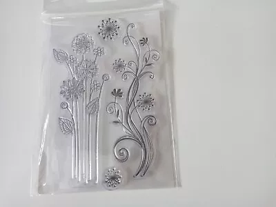 Kanban Clear Stamps Florals And Swirls New • £5.95