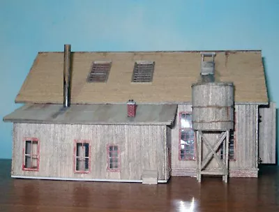 TWO STALL ENGINE HOUSE HO Model Railroad Locomotive Structure Unpaintd Kit BR106 • $119.95