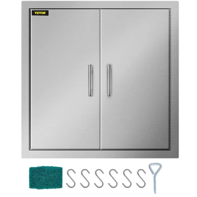 $143.99 • Buy 31  X 31  BBQ Access Island Double Door Outdoor Kitchen Stainless Steel Cabinet