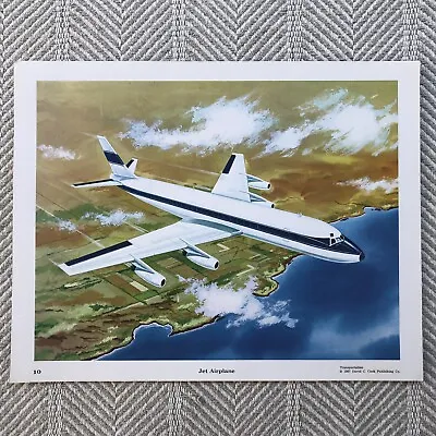 Vintage Print Teaching Picture 1967 Transportation Illustration Jet Airplane • $19.99