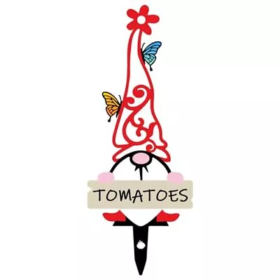 Garden Gnomes Plant Markers - Steel Garden Label - Fruit And Vegetable Stakes... • $18.76