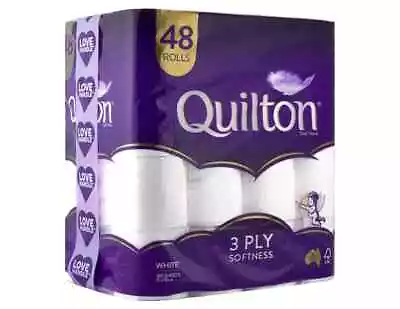 48x Quilton Toilet Paper Tissue Rolls Thick Soft Absorbent 3-Ply 180 Sheets • $36