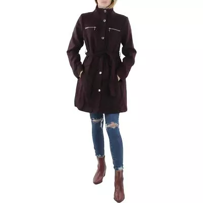 Vince Camuto Womens Purple Warm Midi Dressy Wool Coat Outerwear S BHFO 5989 • $37.99