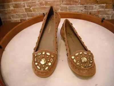 B. Makowsky Lynn Brown Suede Jeweled Moccasin Loafer Flats New • $24.95