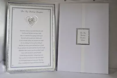 Wedding Day Poem Card To My Or Our Daughter/Son Personalised Handmade WD4 • £16.99