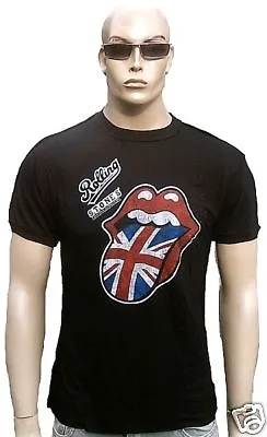 Amplified Official Rolling Stones UK Tongue Rock Star Vintage Print T-SHIRT S 48 • $57.11