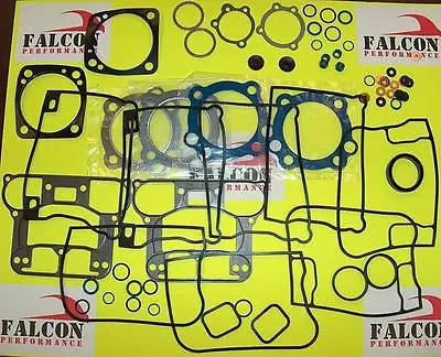 Harley Evo 1340 Big Twin Upper/Top End+Base FULL Gasket Kit W/Teflon Head 84-91 • $54.83