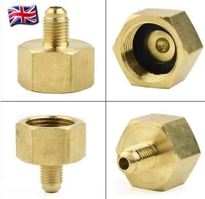 Refrigerant Bottle Adapter R134a 1/4  SAE Connection Air Conditioning R410a  • £8.99