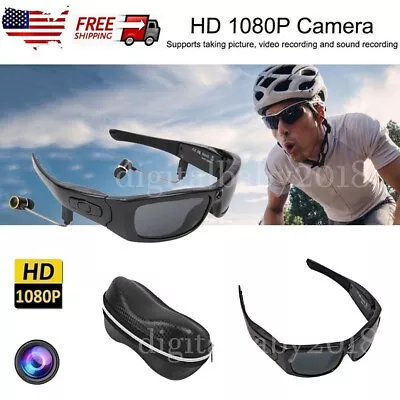 1080P HD Glasses Camera Eyewear Sports Video Recorder With Bluetooth Headset US • $44.22