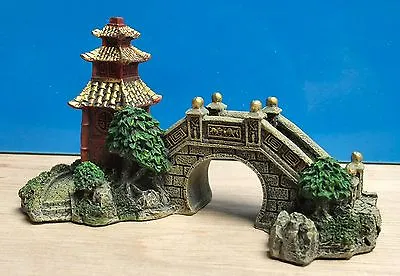 Japanese Garden Bridge Ornament Aquarium Fish Tank Bowl New • £11.99