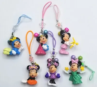 Lot Of 6 Vintage Disney Minnie Mouse Soft Plastic Phone Charms • $23.99