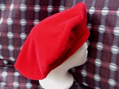 Re-enactment *WOOL VELVET*  MEDIEVAL TUDOR ROUND HAT BERET LINED WITH COTTON • £25