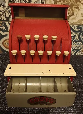 *VINTAGE* 1950s Vintage Antique Red Codeg Toy Cash Register *See Pics* • £12.12