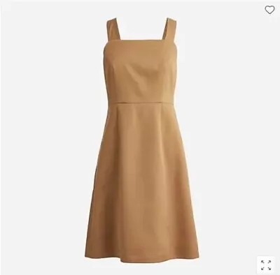 J.CREW NWT $128 Square Neck A-Line Lined Khaki Dress In Gramercy Twill Size 4 • $19.99