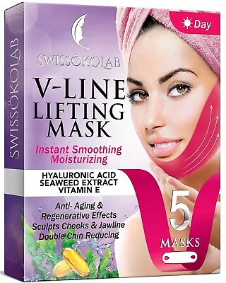 $16.97 • Buy V Line Mask Double Chin Reducer Chin Up Patch V Shaped Slimming Face Lift Tape 