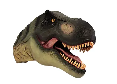 T-Rex Definitive Dinosaur Mouth Open Head Wall Display Resin Prop Decor Statue • $212.75