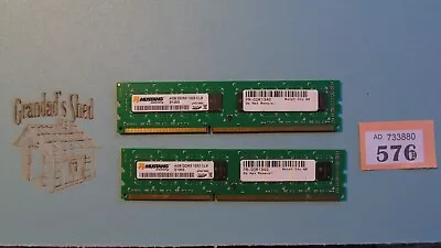 Mustang 8Gb (2 X 4Gb) DDR3 Desktop Memory 1333 CL9 #576 • £1.99