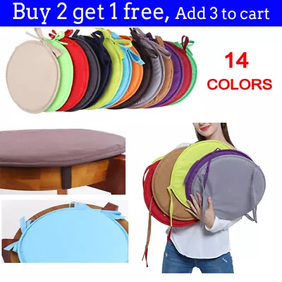 Round Garden Chair Pads Seat Cushion For Outdoor Bistro Stool Patio Dining Home • £4.99