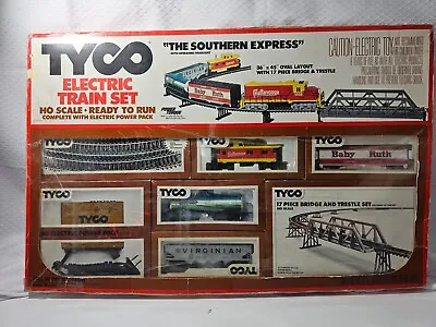 Vintage TYCO Southern Express Electric HO Scale Freight Train Set 1978 • $499.99