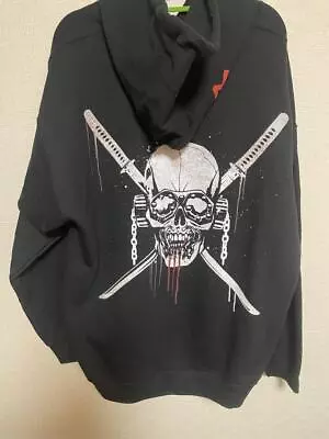 Megadeth Parker Hoodie Black XL Size Sukull Logo Print Long Sleeve Mens Used • $259.99