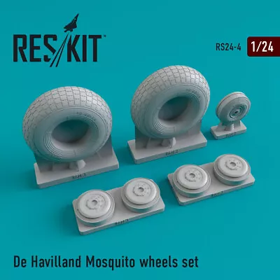 De Havilland Mosquito Wheels Set  (Resin Upgrade Set) 1/24 ResKit RS24-0004 • $22.40