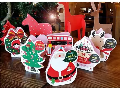 6 Creative Merry Christmas Greeting Folding Cards Xmas • $3