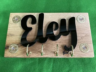 £20 • Buy Eley Shotgun Cartridge Oak Key Holder Hooks Wall Hanging Floating Sign