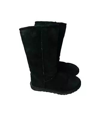 UGG Women's Classic Tall II Black Sheepskin Boots Size 6 • $39