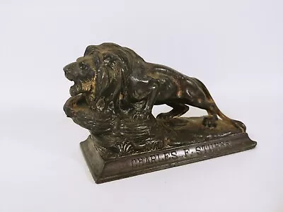 Antique Nickel Bronze Animalier Sculpture Lion Charles F. Stubbs 4.5  • $45