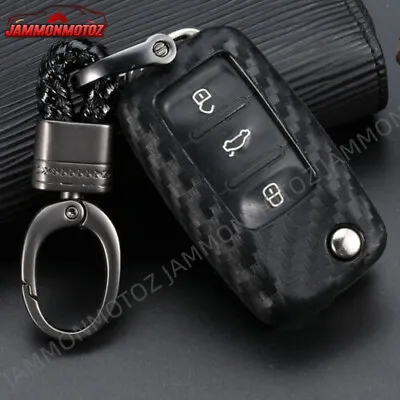 1pcs For Volkswagen Golf GTI Jetta Polo Carbon Style TPU Soft Key Fob Case Cover • $9.20