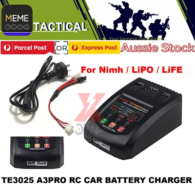 Battery Charger RC CAR A3PRO Fast NiMH LiPO TAMIYA + MINI TAMIYA Plug 6v 7.2v OZ • $35.95