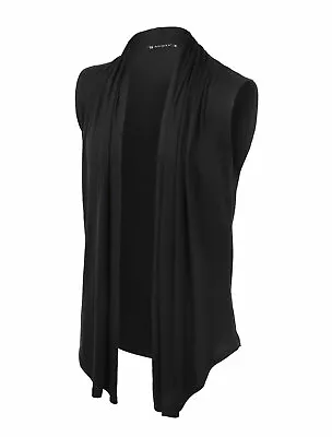 Men Shawl Collar Open Front Sleeveless Cardigan Vest • $30.84