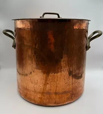 The Design Store France LARGE Antique Copper Pot 11  X 11   Over 10 Lbs • $175