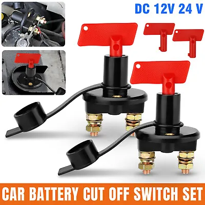 2pc Battery Isolator Disconnect Cut OFF Power Kill Switch For Marine Car RV Boat • $13.98